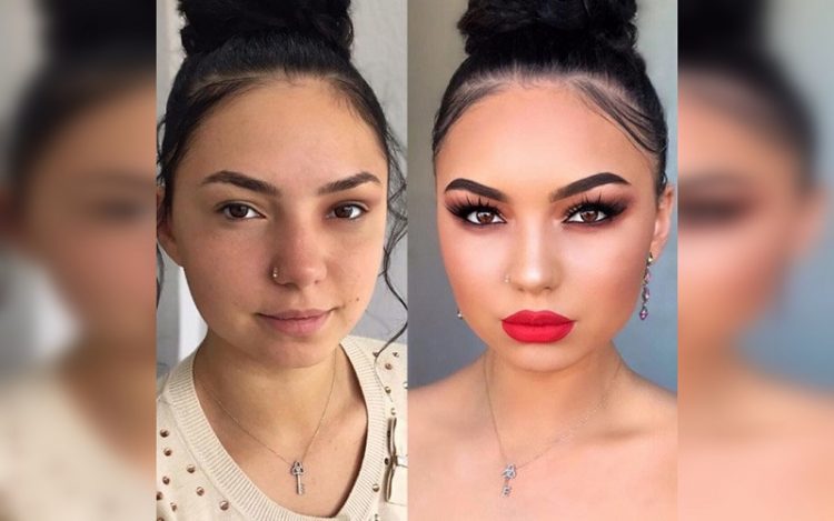 before and after makeup