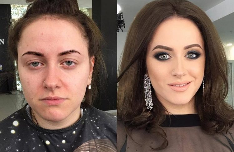 before and after makeup