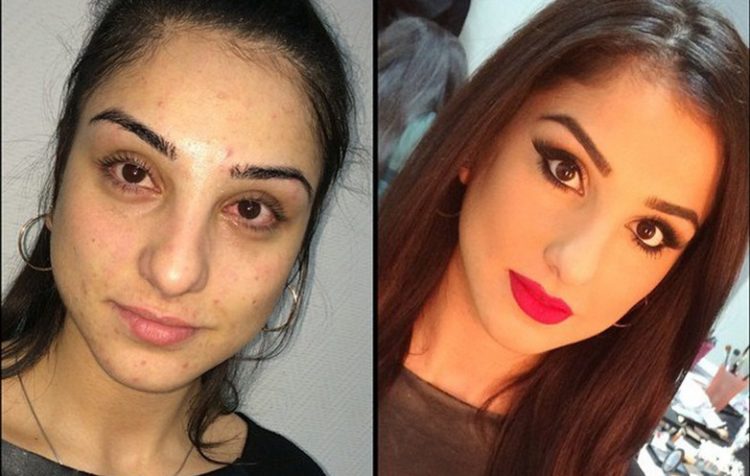 before and after makeup